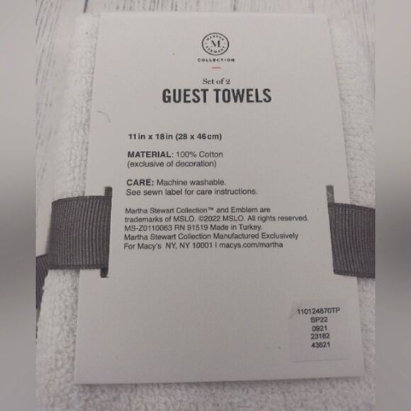 Martha Stewart Hand Bath Towels Love Heart Wedding Shower - Picture 5 of 6